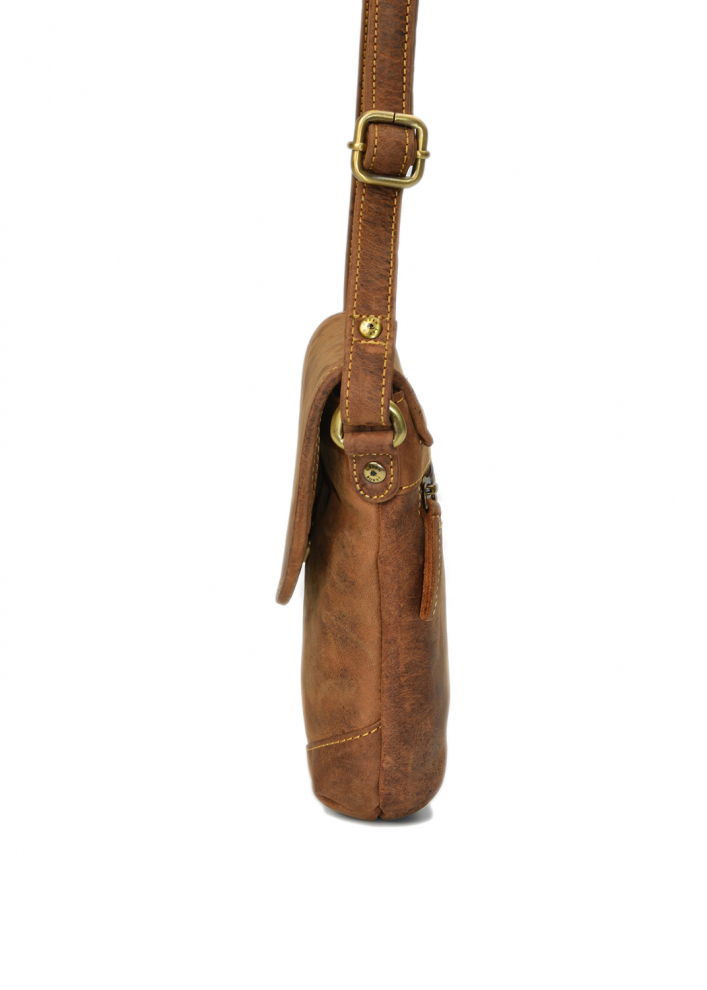 Vintage-Leder Handtasche Farbe braun